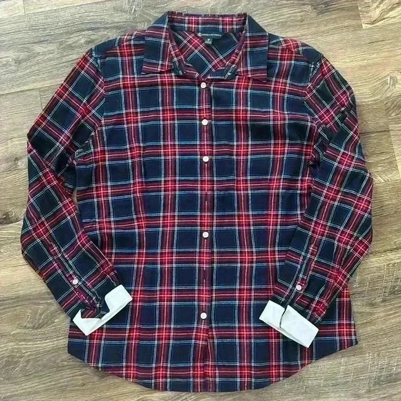 Brooks Brothers Tops - Brooks Brothers Woman’s Size 12 Multicolor Plaid Button Up Shirt
